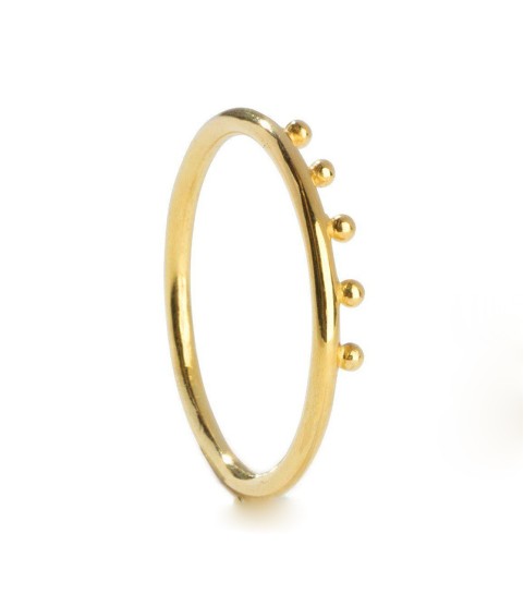 Daily wear one gram 14k gold vermeil jewellery minimalist dot silver ring 925