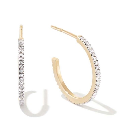  new arrivals 925 sterling silver 14k gold plated zirconia huggie hoop earrings