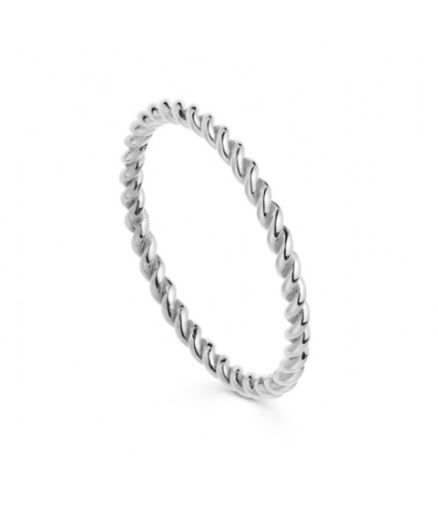  fashion jewellery 18k gold vermeil thin twisted rope band ring recycled sterling silver