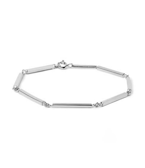  2023 new products last long 925 silver 18K gold plated bar connection chain unisex bracelet