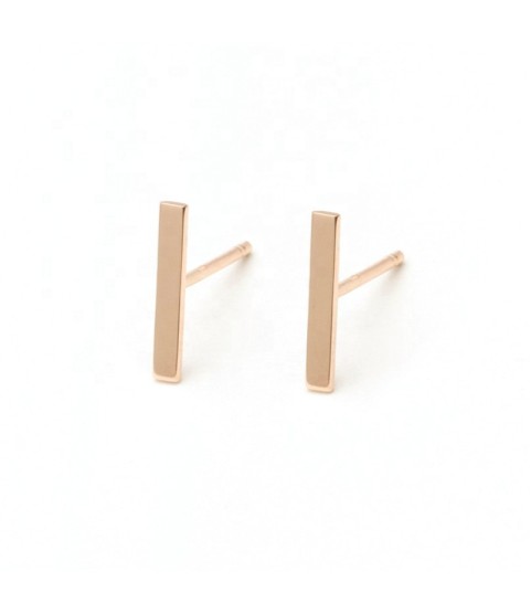 Top design minimalist jewelry 925 silver women bar stud earrings