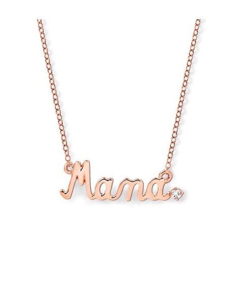  hot selling mothers day best gifts  14k gold 925 sterling silver jewelry zircon mama letter necklace