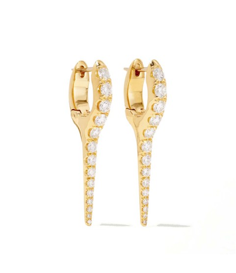  fashion jewelry special design elegant spiky shaped zircon huggie earring