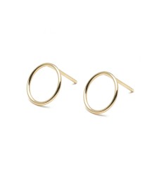  14k gold minimalist 925 sterling silver women jewelry top design circle stud earrings