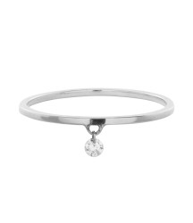  925 sterling silver brilliant white diamond held cubic zircon mini tiny band rings