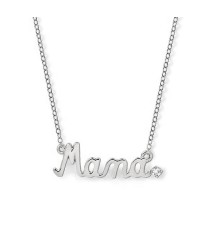  hot selling mothers day best gifts  14k gold 925 sterling silver jewelry zircon mama letter necklace