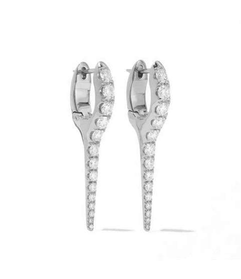  fashion jewelry special design elegant spiky shaped zircon huggie earring