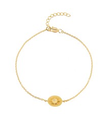 925 silver sun fashion jewelry gold medallion coin bracelet women