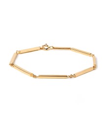  2023 new products last long 925 silver 18K gold plated bar connection chain unisex bracelet